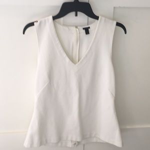 White V-neck tank
